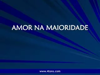 amor na maioridade