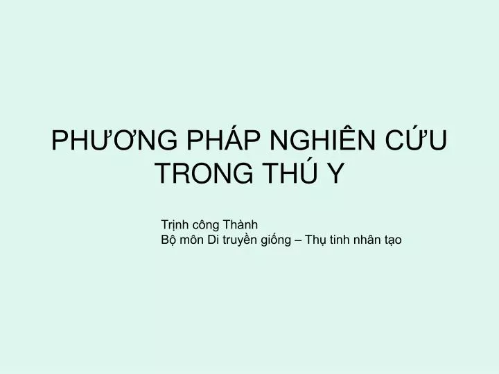 ph ng ph p nghi n c u trong th y