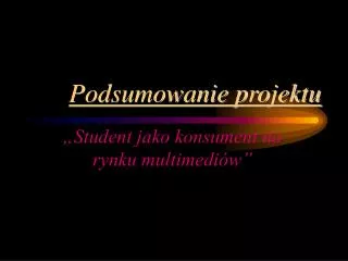 podsumowanie projektu