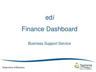 ed i Finance Dashboard Business Support Service