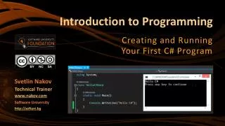 Introduction to Programming