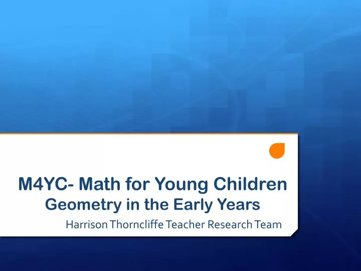 m4yc math for young children geometry in the early years