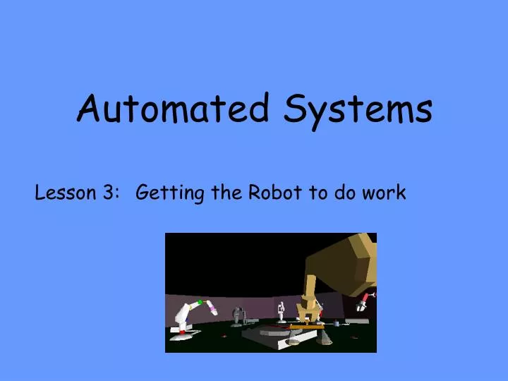 automated systems