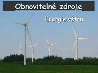 obnoviteln zdroje