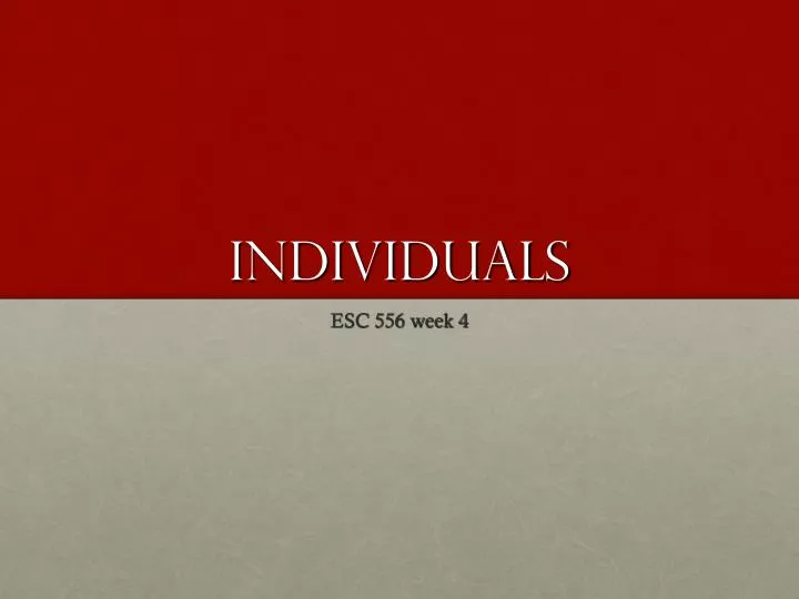 individuals