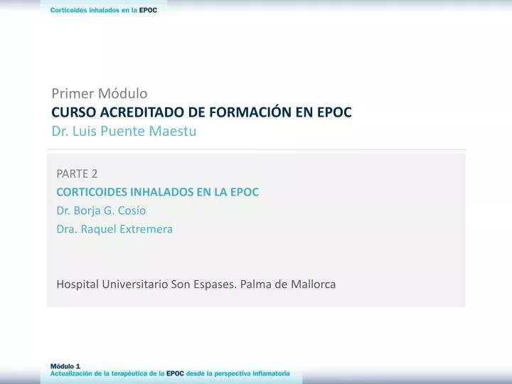 primer m dulo curso acreditado de formaci n en epoc dr luis puente maestu