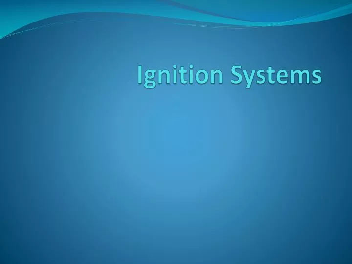 ignition systems