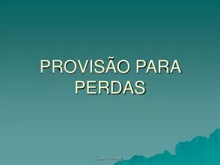 provis o para perdas