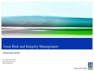 Asset Risk and Integrity Management