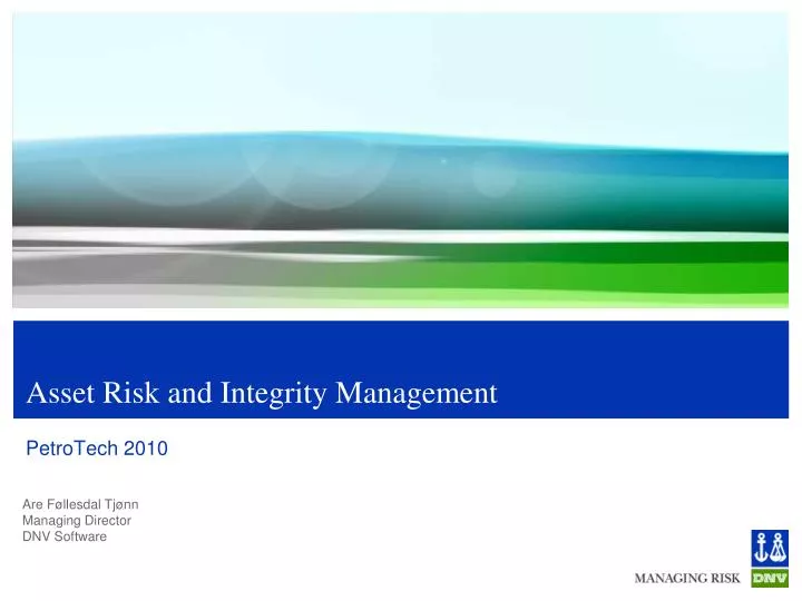 asset risk and integrity management