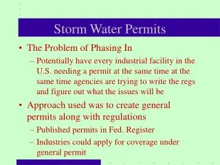 Storm Water Permits