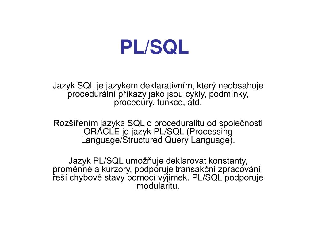 PPT - PL/SQL PowerPoint Presentation, free download - ID:5253141