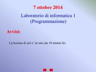 7 ottobre 2014