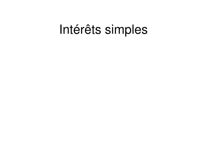 int r ts simples