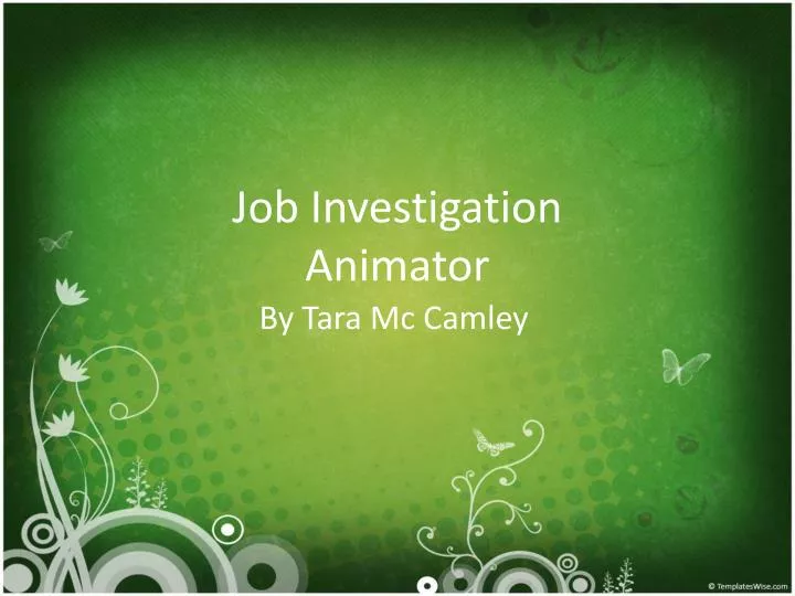 job investigation animator