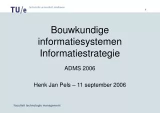 bouwkundige informatiesystemen informatiestrategie