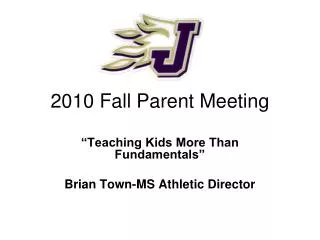 2010 fall parent meeting