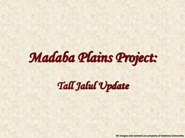 madaba plains project