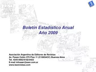 bolet n estad stico anual a o 2009