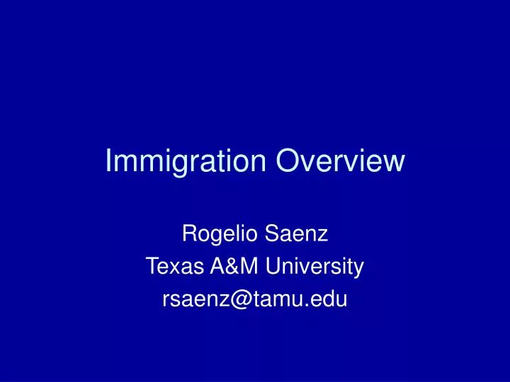 immigration overview