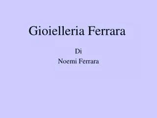 gioielleria ferrara