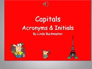 Capitals Acronyms &amp; Initials By Linda Buckmaster