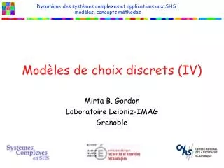 mod les de choix discrets iv