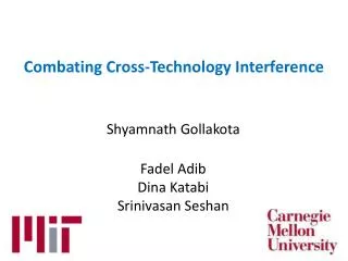 Combating Cross-Technology Interference