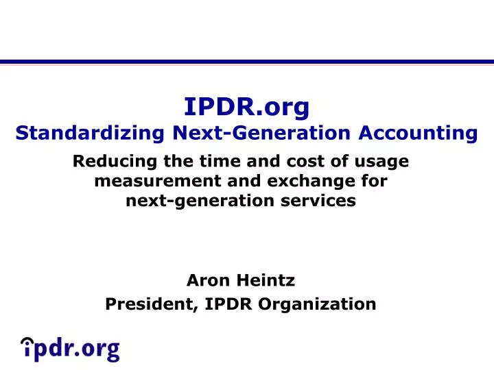 ipdr org standardizing next generation accounting