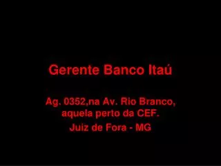 gerente banco ita