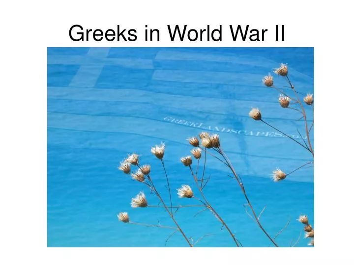greeks in world war ii