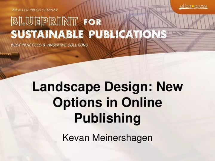 landscape design new options in online publishing