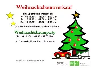 Weihnachtsbaumverkauf