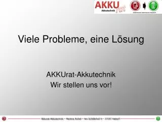 viele probleme eine l sung