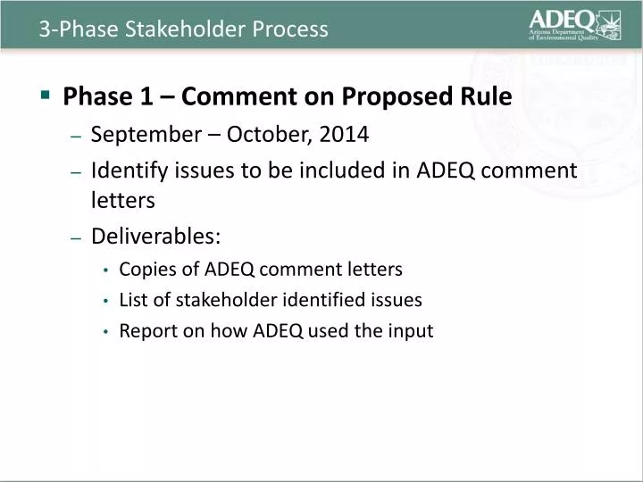 3 phase stakeholder process