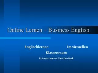 online lernen business english