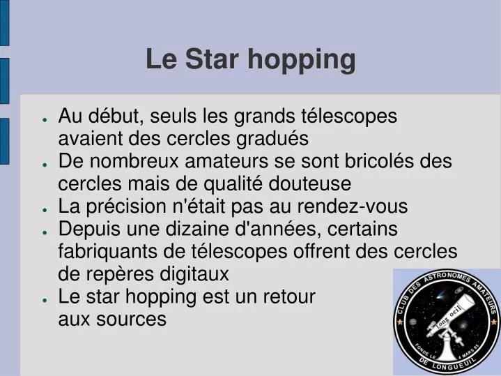 le star hopping