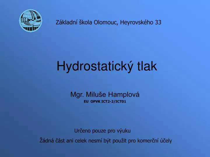 hydrostatick tlak