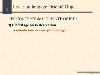 java un langage orient objet