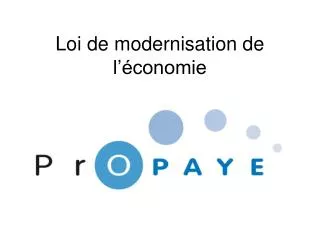 loi de modernisation de l conomie