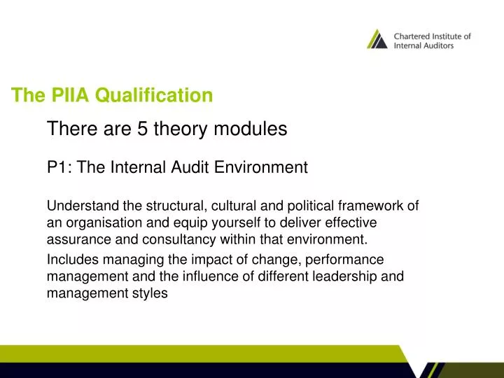 the piia qualification