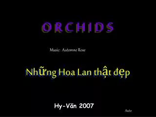 o r c h i d s