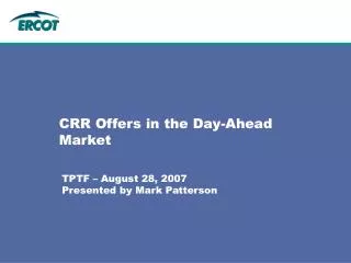 CRR Offers in the Day-Ahead Market