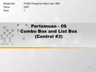 pertemuan 09 combo box and list box control 3