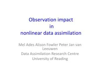 Observation impact in nonlinear data assimilation