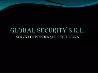 global security s r l