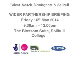 Talent Match Birmingham &amp; S olihull