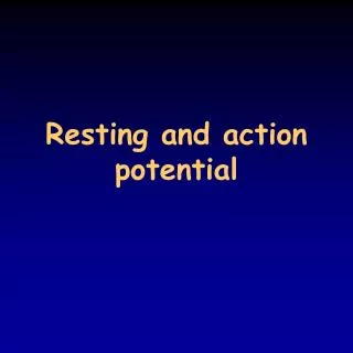 Resting and action potential