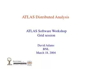ATLAS Distributed Analysis