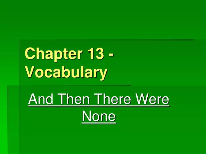 chapter 13 vocabulary